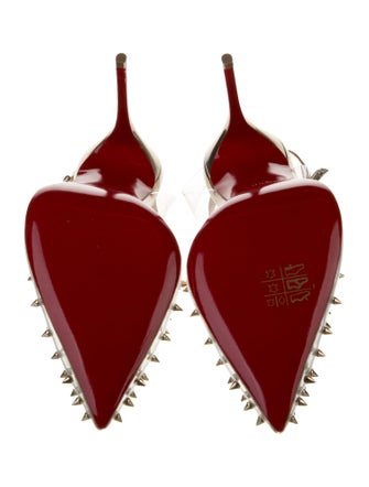 Christian Louboutin Spike Accents PVC Slingback Pumps