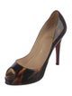 Christian Louboutin Patent Leather Printed Pumps