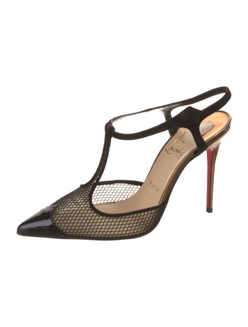 Christian Louboutin Mesh Mesh Accents T-Strap Pumps