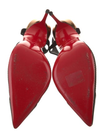 Christian Louboutin Mesh Mesh Accents T-Strap Pumps