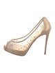 Christian Louboutin Mesh Mesh Accents Pumps