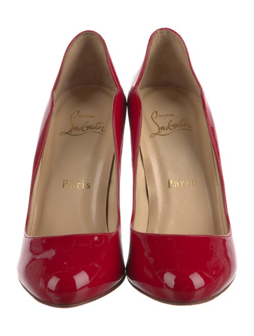 Christian Louboutin Patent Leather Scalloped Accent Pumps