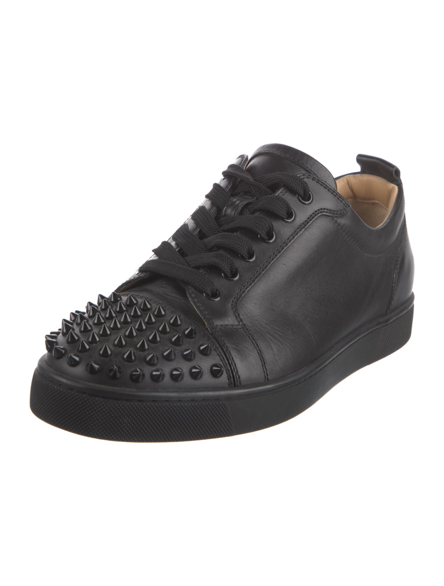 Christian Louboutin Spike Accents Leather Sneakers