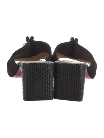 Christian Louboutin Suede Patterned Slides
