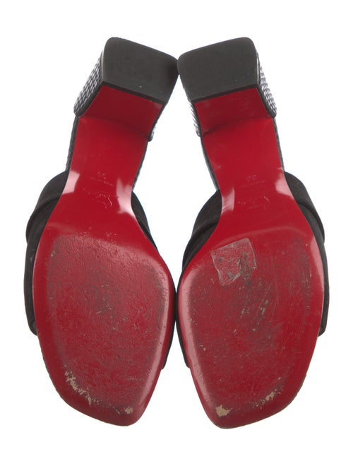 Christian Louboutin Suede Patterned Slides