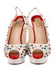 Christian Louboutin Spike Accents Leather Slingback Pumps