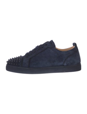 Christian Louboutin Spike Accents Suede Sneakers