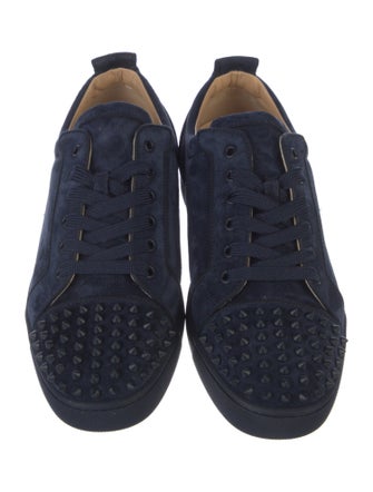 Christian Louboutin Spike Accents Suede Sneakers