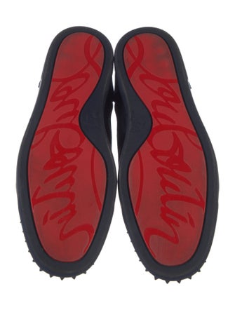 Christian Louboutin Spike Accents Suede Sneakers