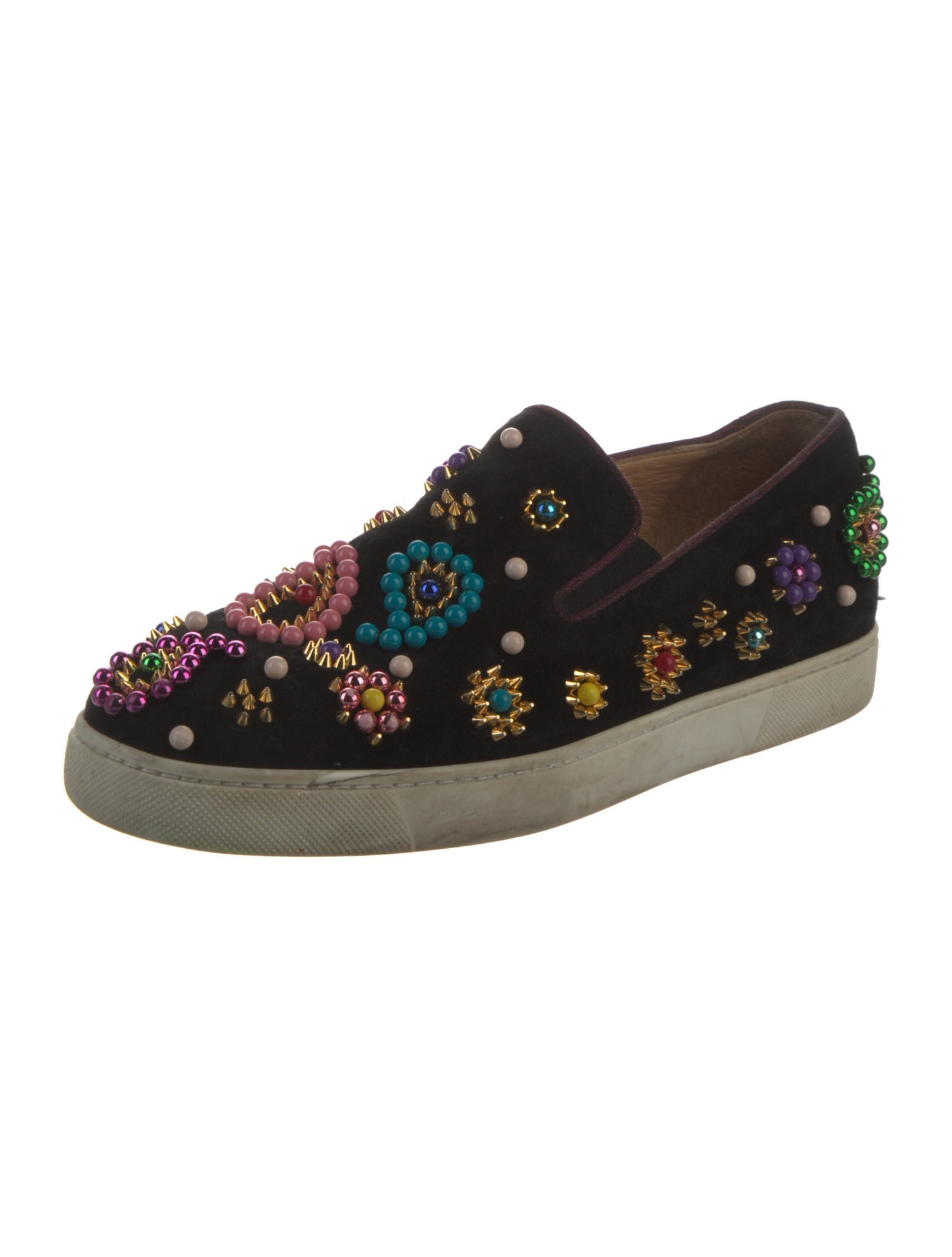 Christian Louboutin Suede Patterned Sneakers