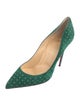Christian Louboutin Suede Studded Accents Pumps