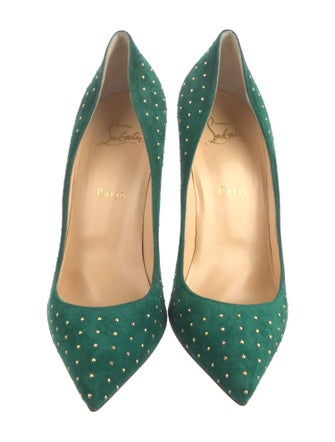 Christian Louboutin Suede Studded Accents Pumps