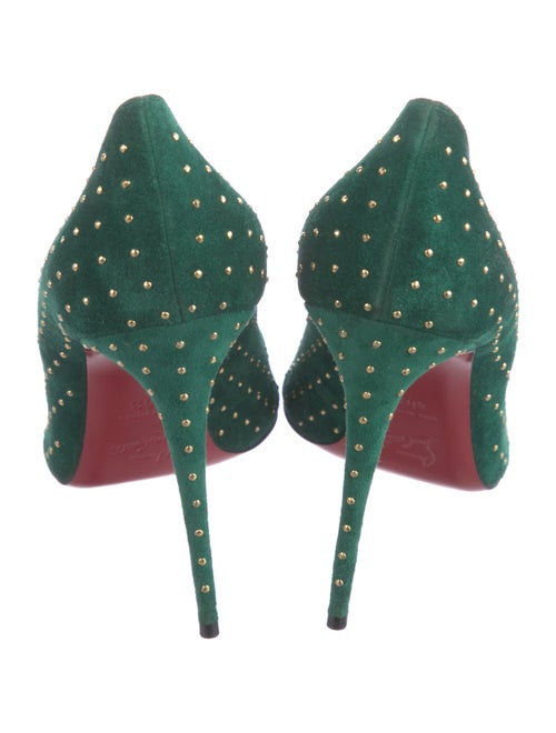 Christian Louboutin Suede Studded Accents Pumps