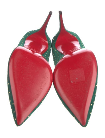 Christian Louboutin Suede Studded Accents Pumps