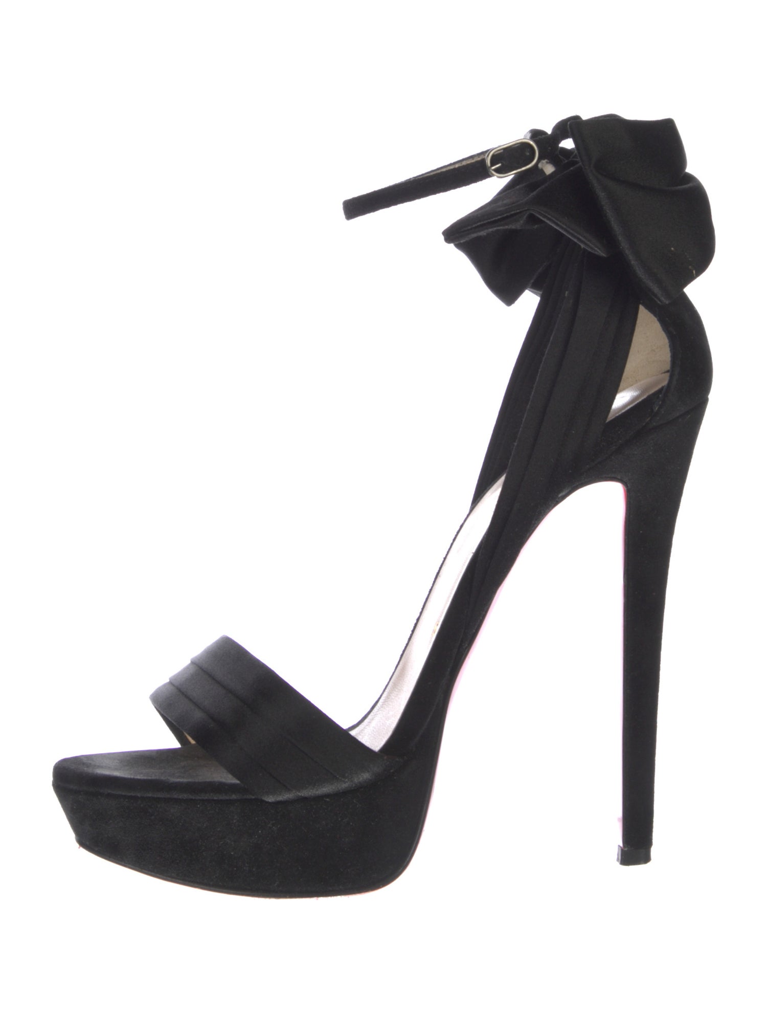 Christian Louboutin Suede Bow Accents Sandals