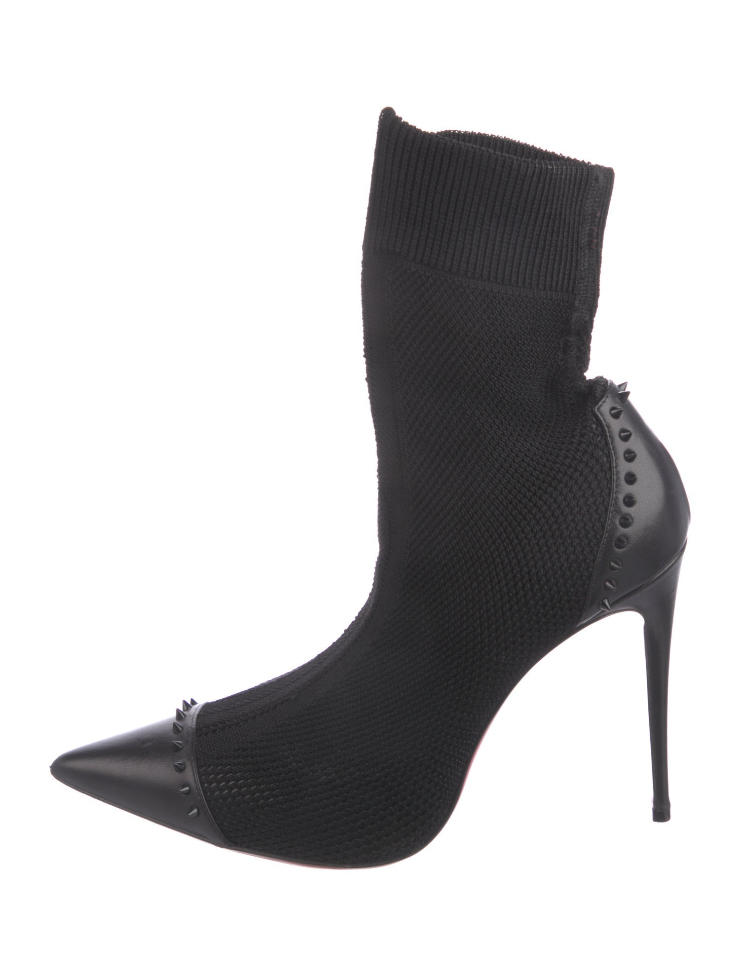 Christian Louboutin Spike Accents Studded Accents Sock Boots