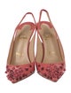 Christian Louboutin Spike Accents Patent Leather Slingback Pumps