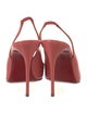 Christian Louboutin Spike Accents Patent Leather Slingback Pumps