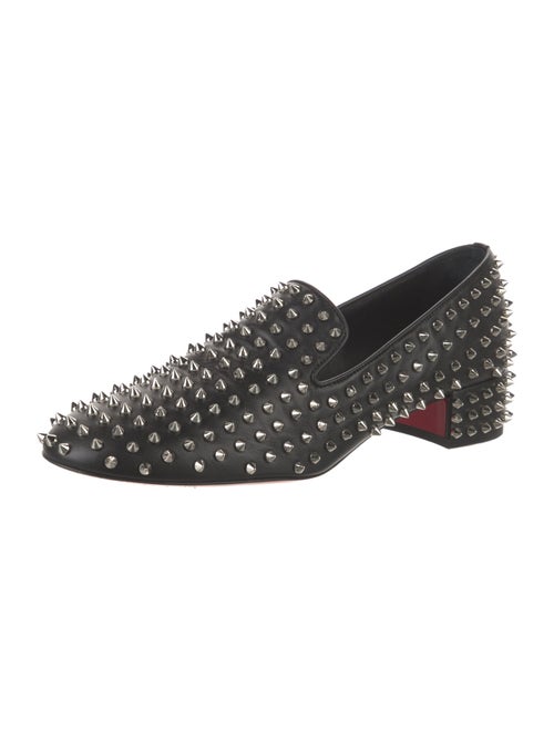 Christian Louboutin Leather Studded Accents Loafers