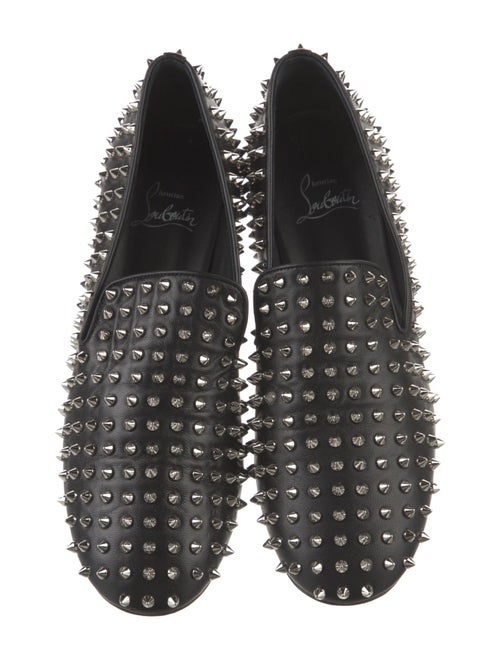 Christian Louboutin Leather Studded Accents Loafers
