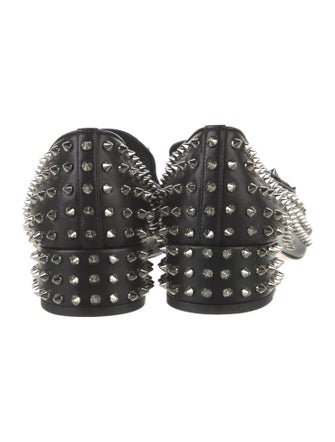 Christian Louboutin Leather Studded Accents Loafers