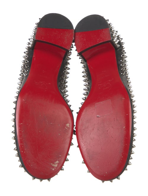 Christian Louboutin Leather Studded Accents Loafers