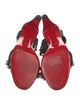 Christian Louboutin Leather Studded Accents Slingback Sandals