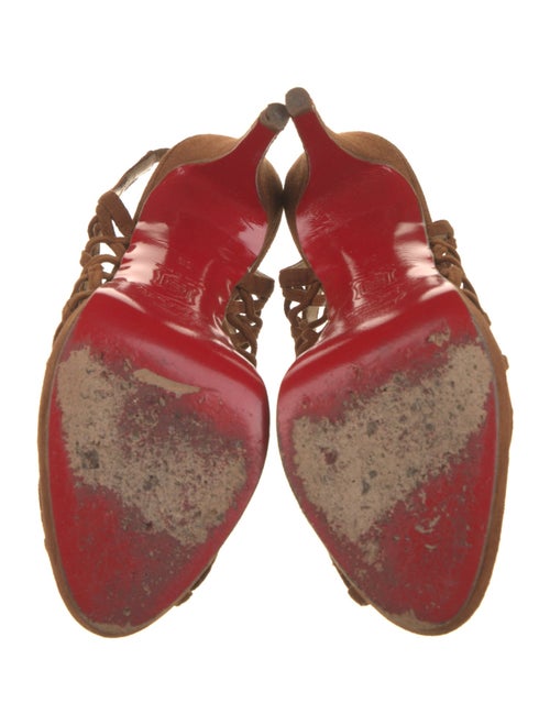 Christian Louboutin Suede Cutout Accent Slingback Pumps