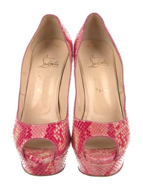 Christian Louboutin Snakeskin Animal Print Pumps