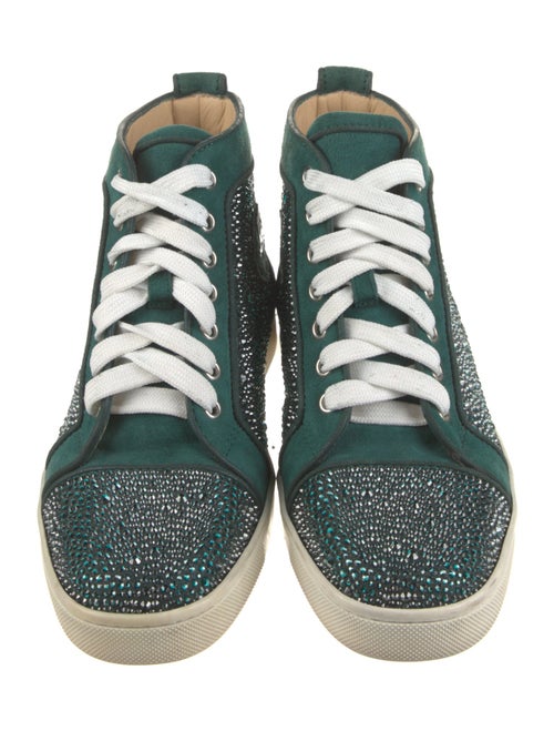 Christian Louboutin Leather Crystal Embellishments Sneakers