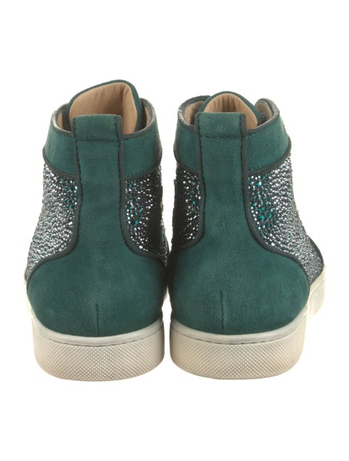 Christian Louboutin Leather Crystal Embellishments Sneakers