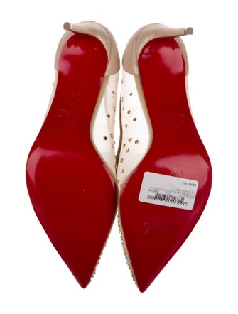Christian Louboutin Mesh Glitter Accents Pumps