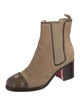 Christian Louboutin Spike Accents Suede Chelsea Boots