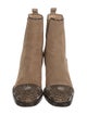 Christian Louboutin Spike Accents Suede Chelsea Boots