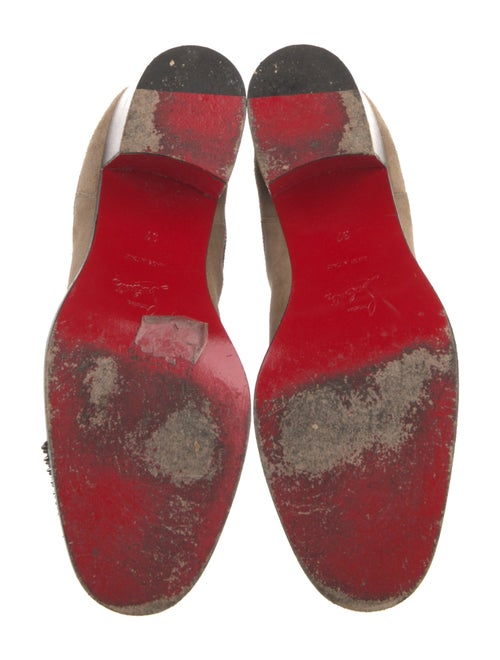 Christian Louboutin Spike Accents Suede Chelsea Boots