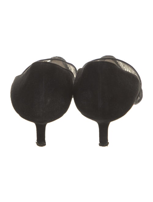 Christian Louboutin Suede Mesh Accents Pumps