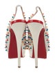 Christian Louboutin Spike Accents Leather Slingback Pumps