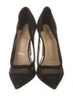 Christian Louboutin Suede Mesh Accents Pumps