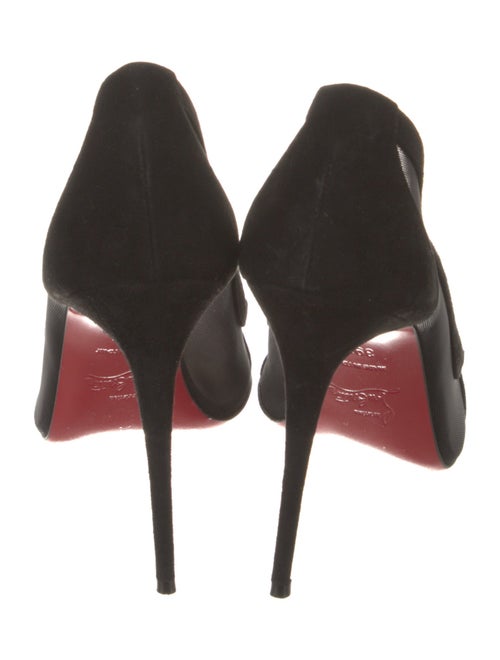 Christian Louboutin Suede Mesh Accents Pumps