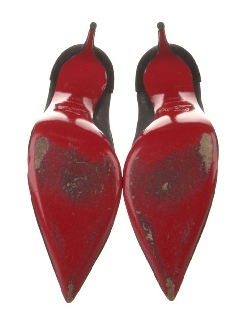 Christian Louboutin Suede Mesh Accents Pumps