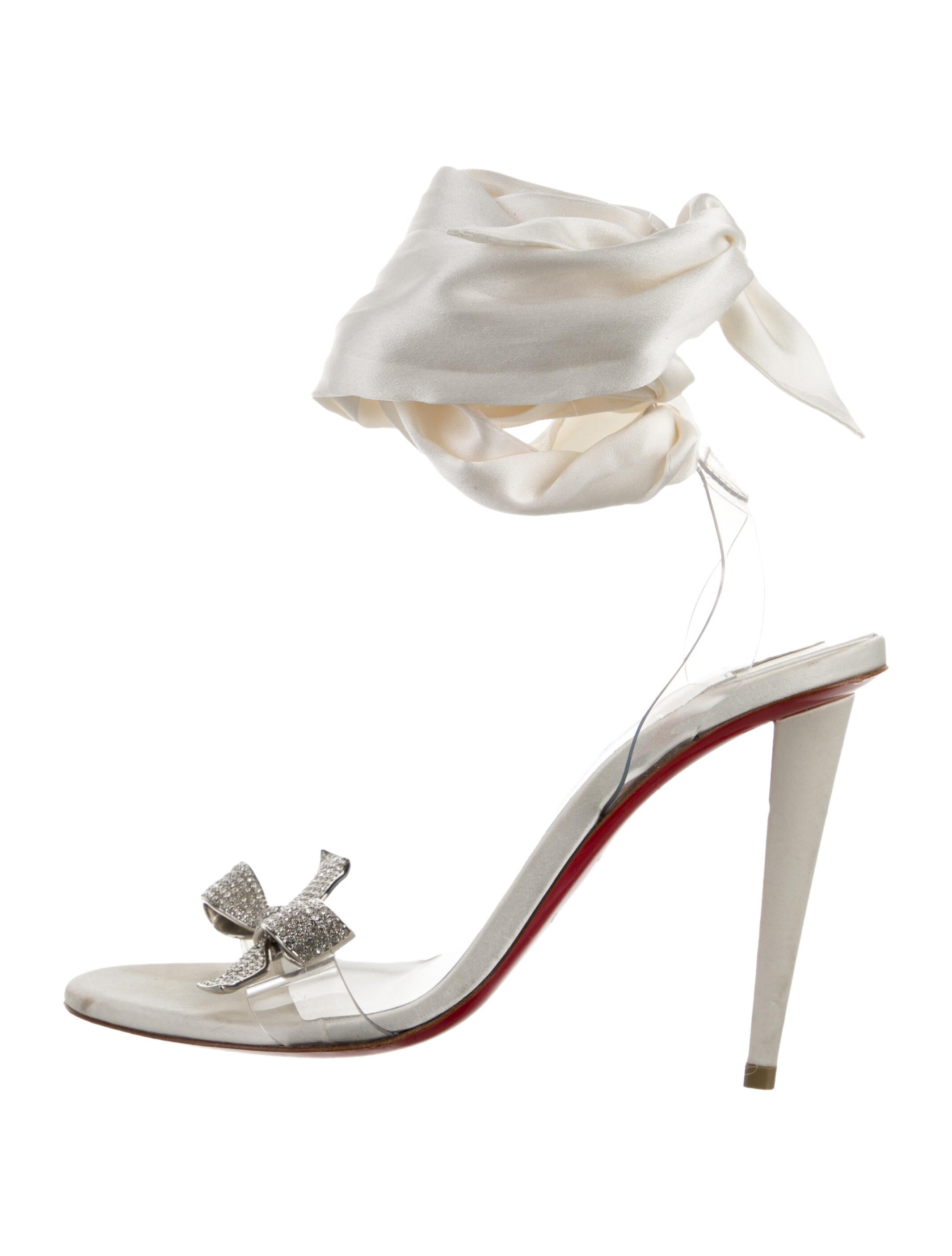 Christian Louboutin PVC Bow Accents Sandals