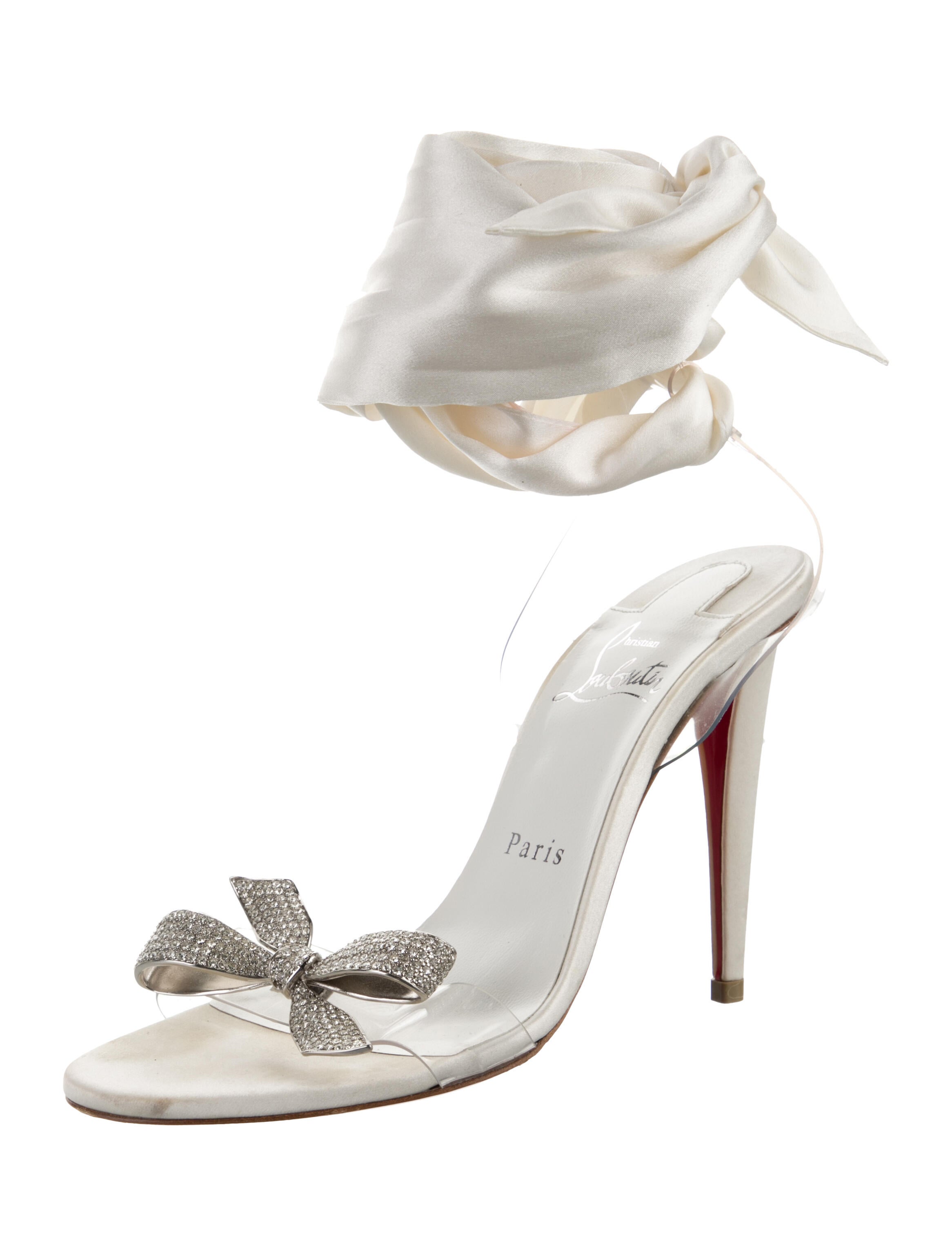 Christian Louboutin PVC Bow Accents Sandals