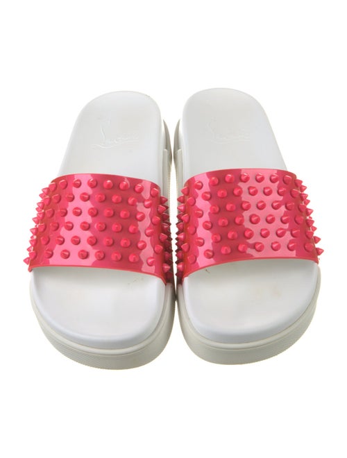 Christian Louboutin Spike Accents Rubber Slides