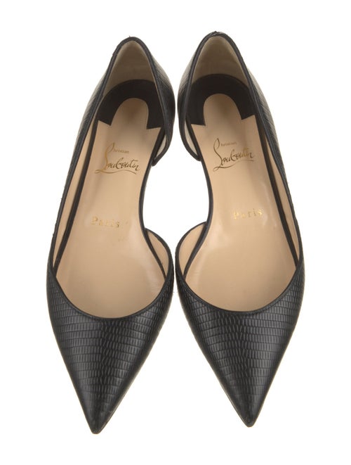 Christian Louboutin Embossed Leather D'Orsay Flats