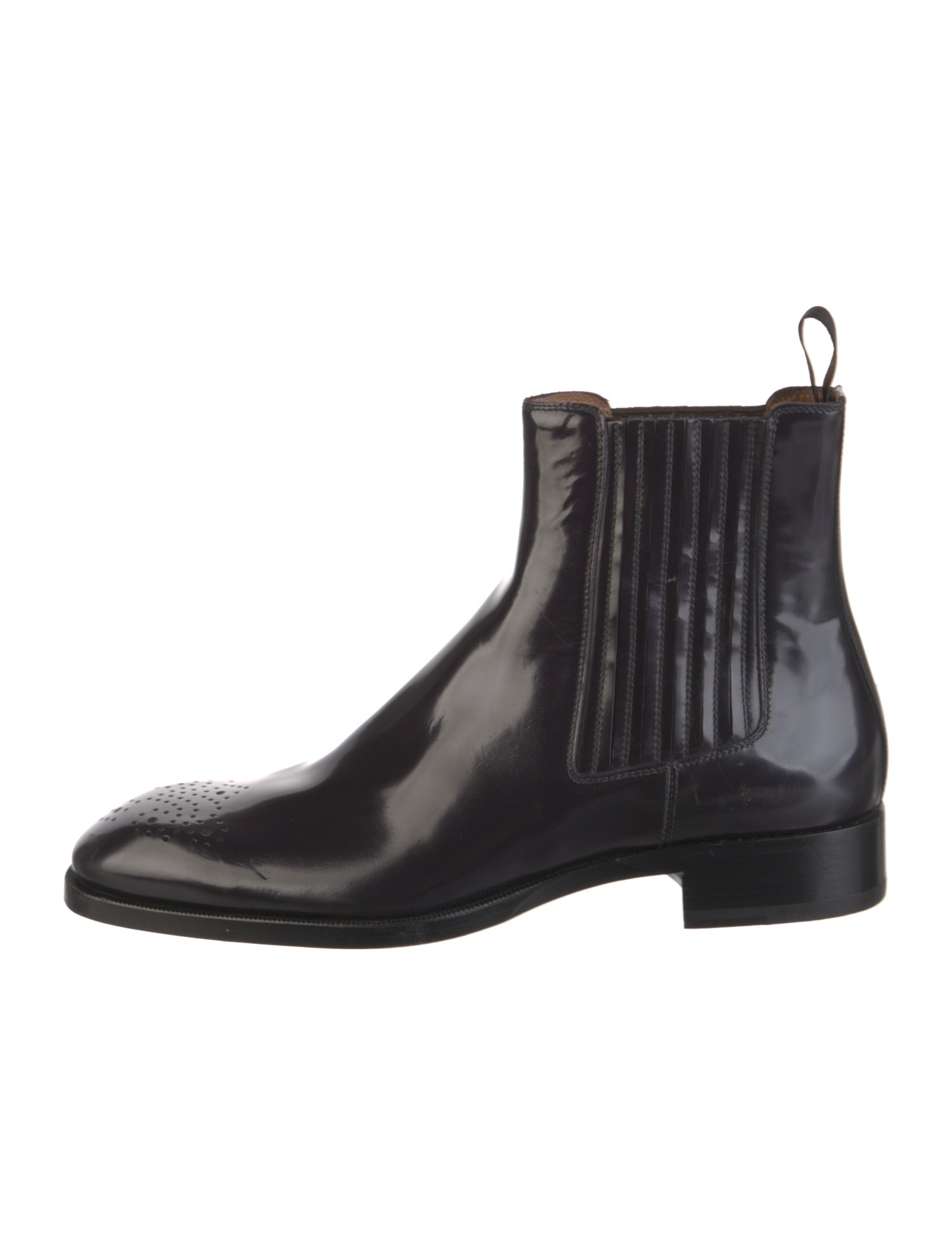 Christian Louboutin Patent Leather Chelsea Boots