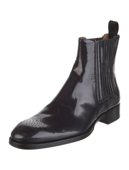 Christian Louboutin Patent Leather Chelsea Boots