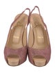 Christian Louboutin Glitter Glitter Accents Slingback Pumps