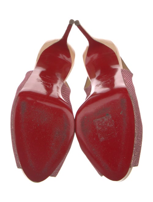 Christian Louboutin Glitter Glitter Accents Slingback Pumps