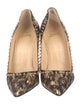 Christian Louboutin Spike Accents Printed Pumps