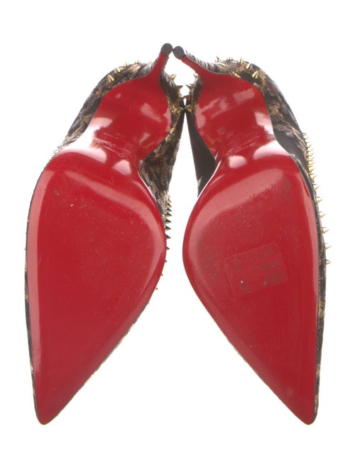 Christian Louboutin Spike Accents Printed Pumps